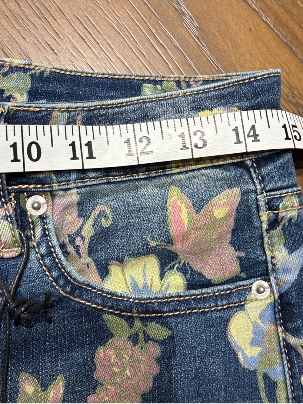 Mica Floral Print Wide-Leg Jeans — Blue - Picture 6 of 9